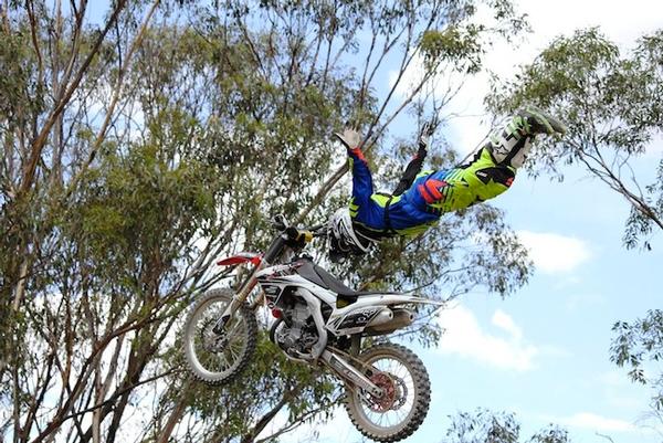 A small taste of what FMX rider Brenton Drager will pull out of the bag at Saturday's Parklife Invitational. 